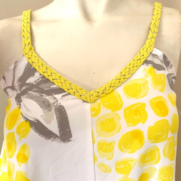 NEW pineapple print asymmetrical sun dress - Picture 2 of 7